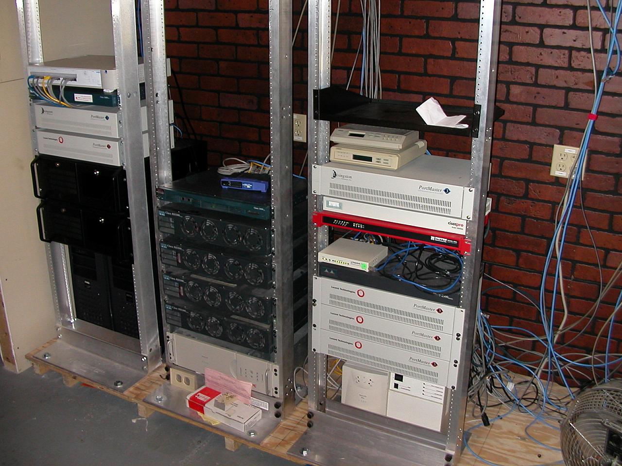 This is a shot of some of our co-location space.  The telephone company sells circuits to them and charges them for space.