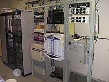 Main racks for this facility with power, switch, and muxes.